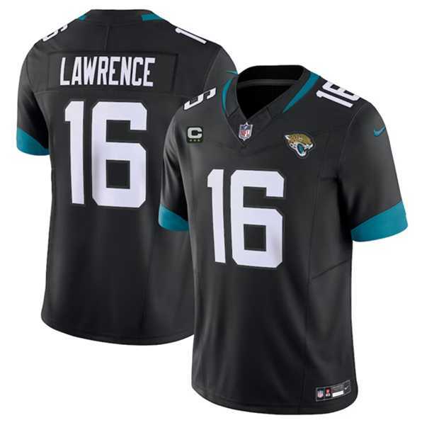 Men & Women & Youth Jacksonville Jaguars #16 Trevor Lawrence Black 2023 F.U.S.E With 3-Star C Patch Vapor Untouchable Limited Stitched Jersey->jacksonville jaguars->NFL Jersey